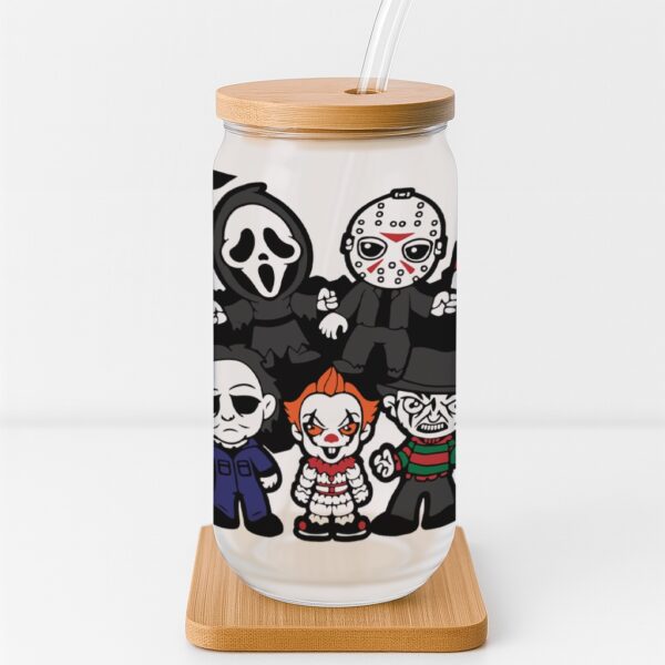 Horror Character Babies Halloween Frosted Glass Cup