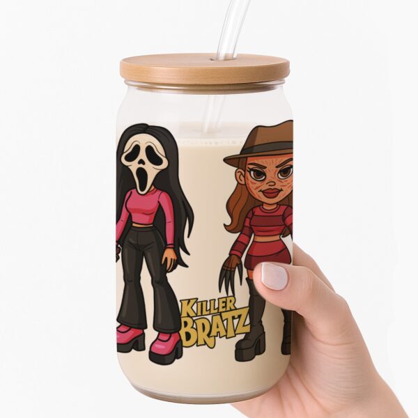 Killer Dollz Horror-Inspired Halloween Frosted Glass Cup - Image 4