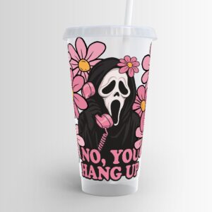 Floral Slasher-Inspired Halloween Plastic Cold Cup