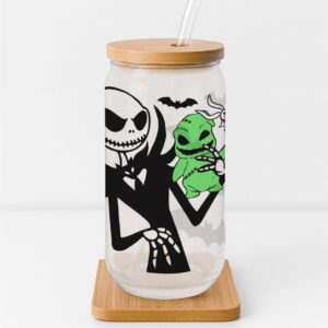 Haunted Duo Horror-Inspired Halloween Frosted Glass Cup