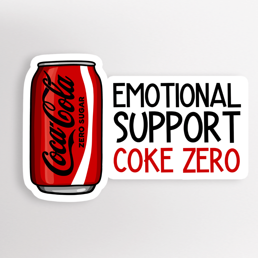 Emotional Support Coke Zero Sticker