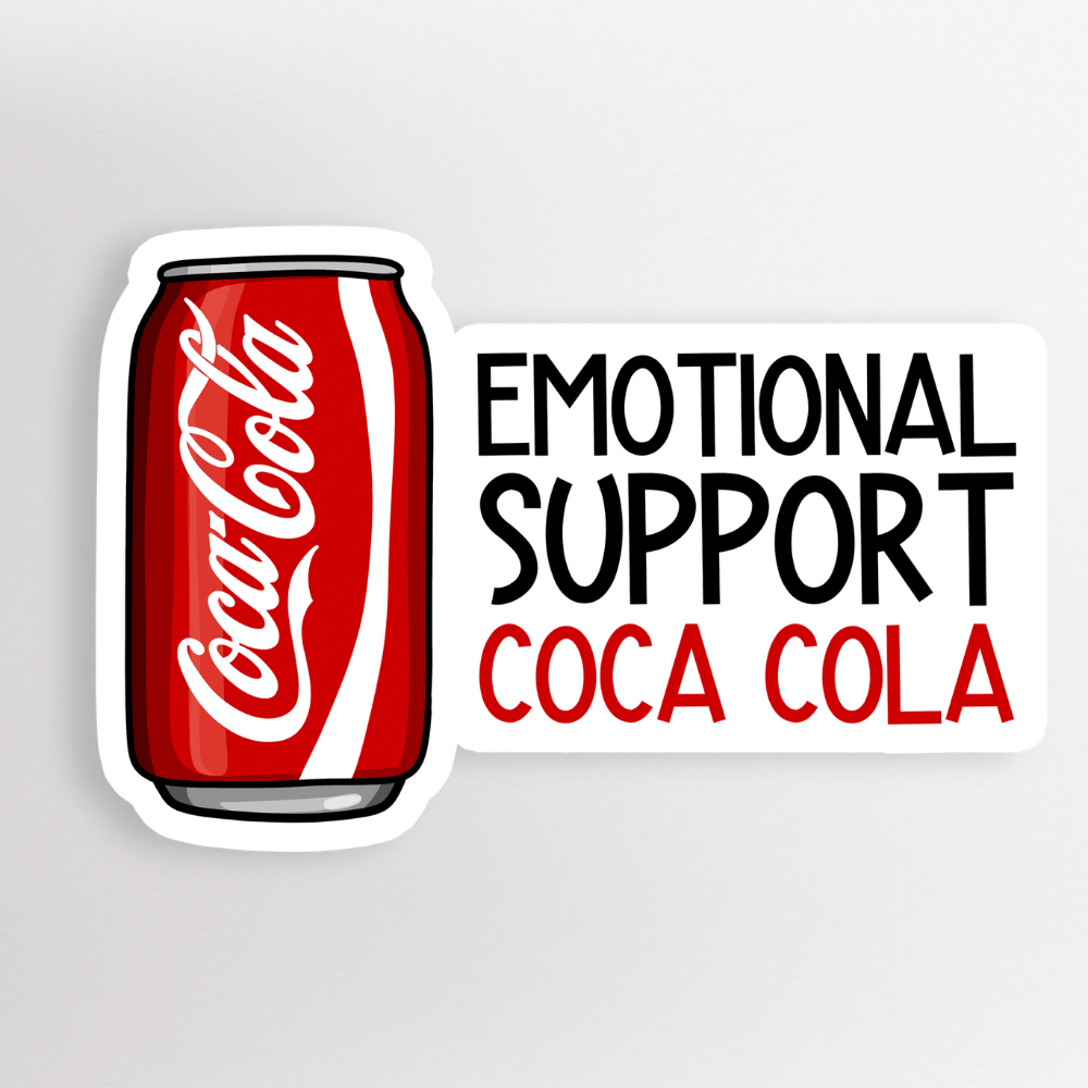 Emotional Support Coca Cola Sticker
