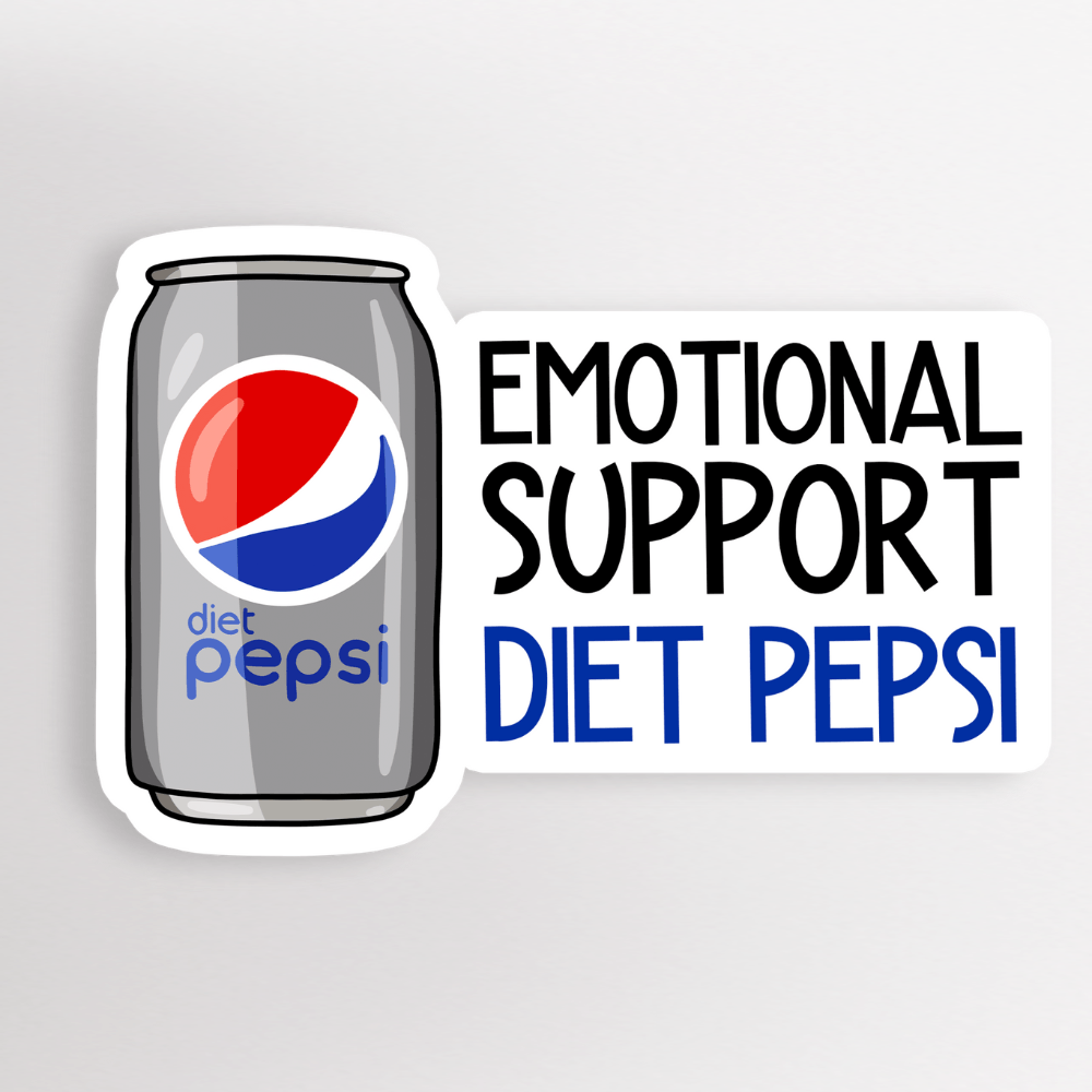 Emotional Support Diet Pepsi Sticker
