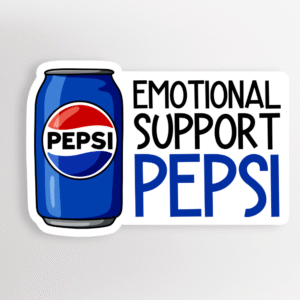 Emotional Support Pepsi Cola Sticker