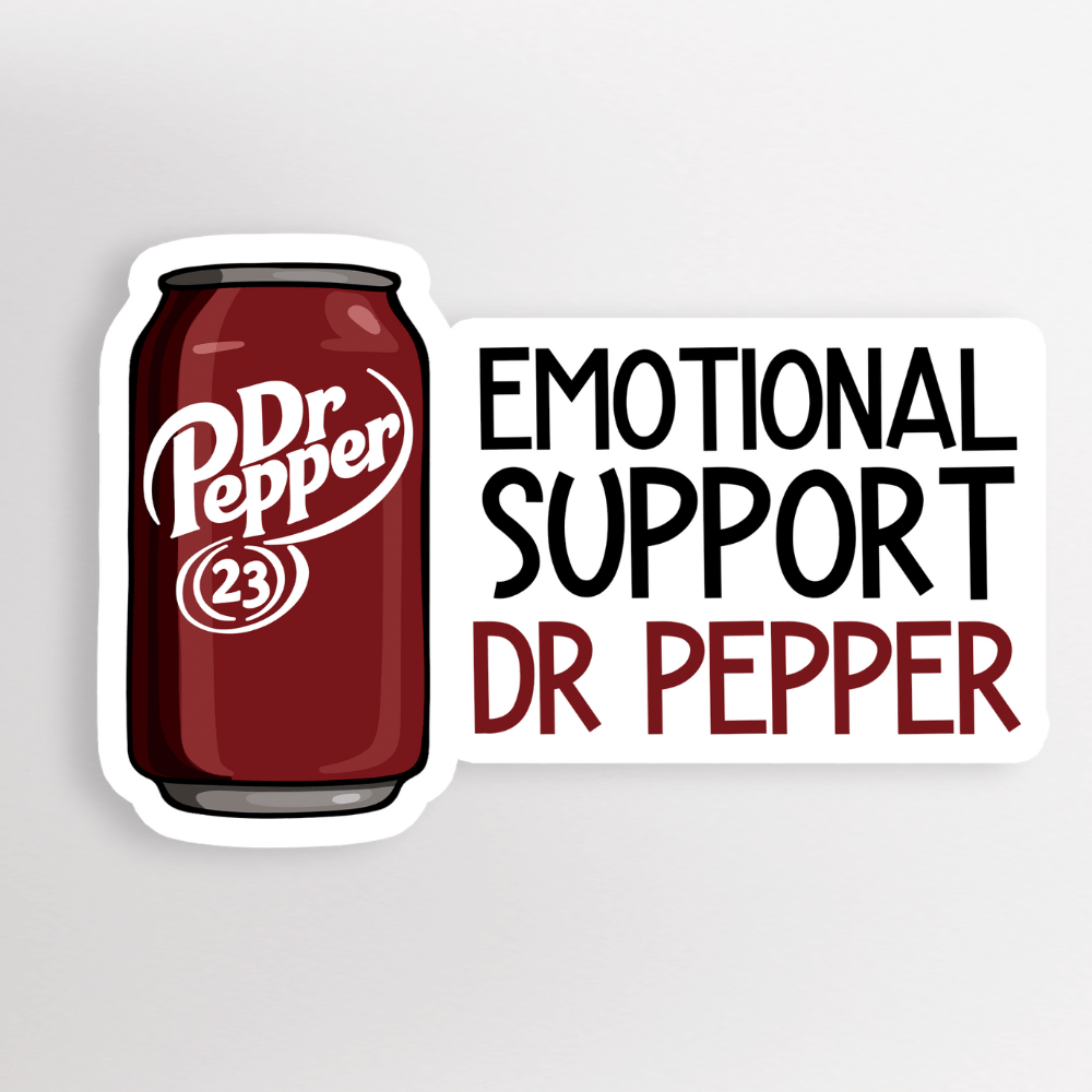 Emotional Support Dr Pepper Soda Sticker