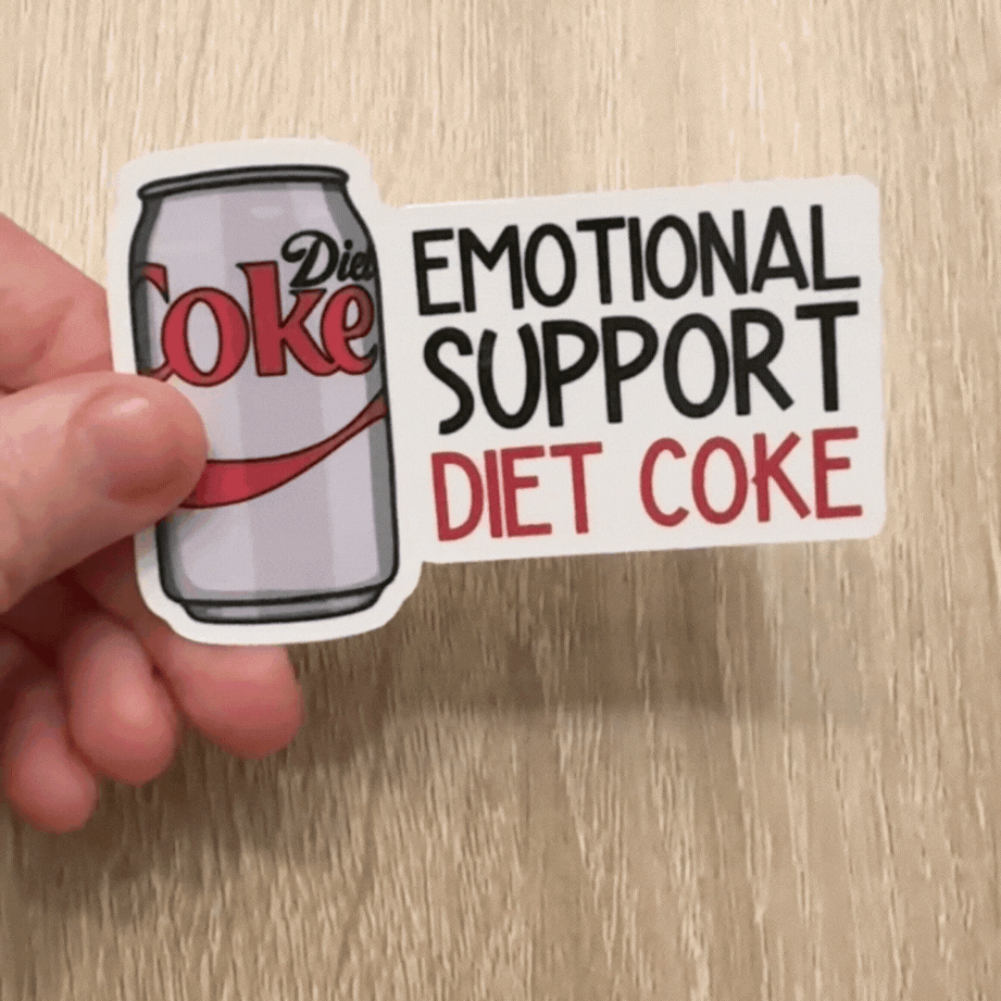 Emotional Support Diet Coke Sticker - Image 2