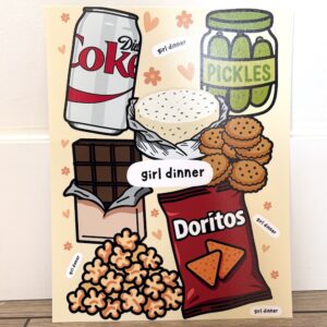 Girl Dinner Art Print