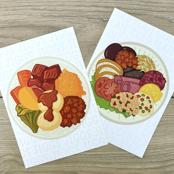 Newfoundland Jiggs Dinner and Cold Plate Art Prints - Set of 2