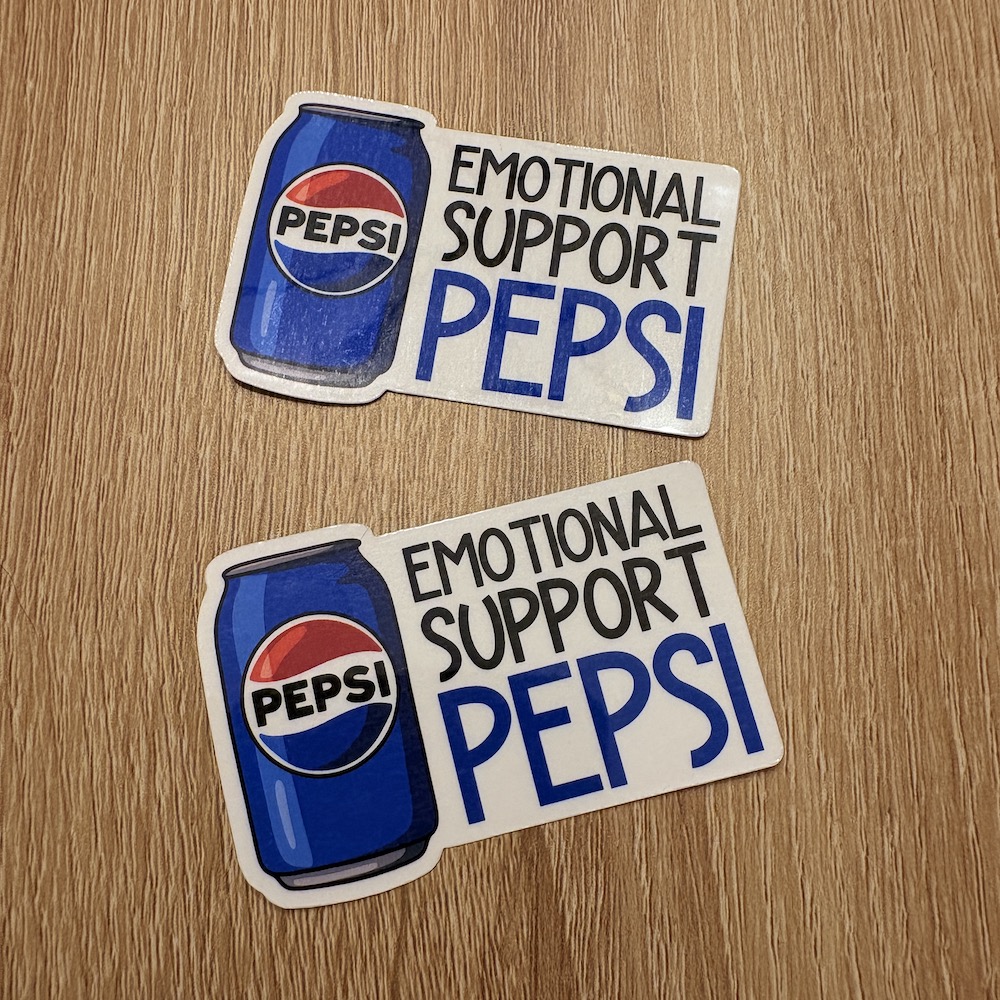 Emotional Support Pepsi Cola Sticker - Image 3