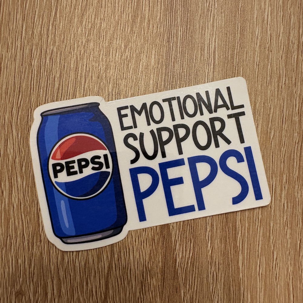 Emotional Support Pepsi Cola Sticker - Image 4