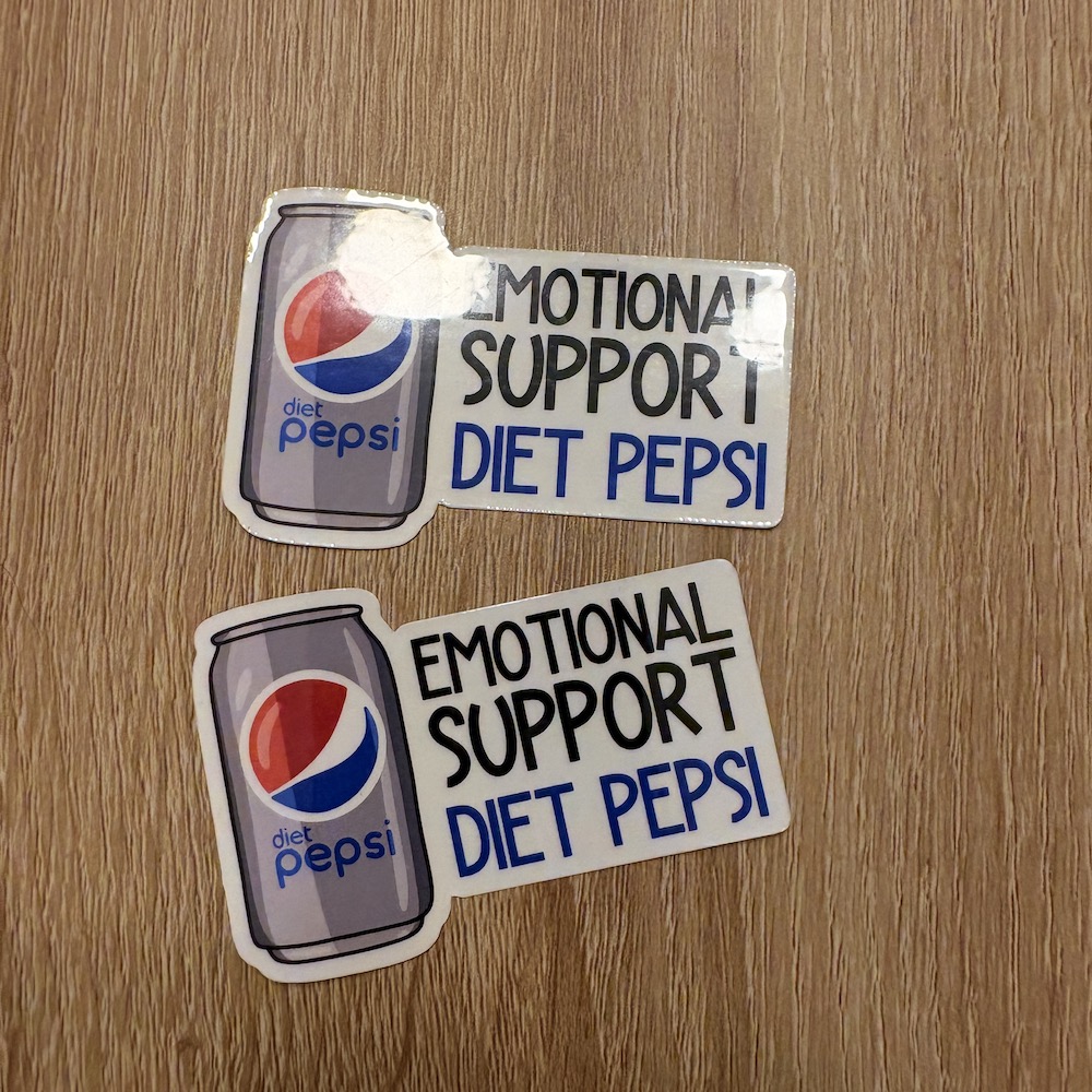 Emotional Support Diet Pepsi Sticker - Image 3