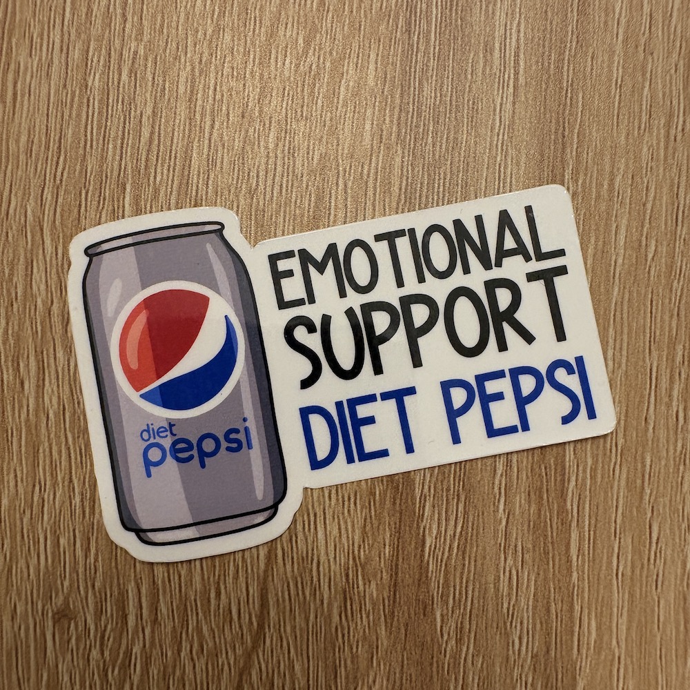 Emotional Support Diet Pepsi Sticker - Image 4