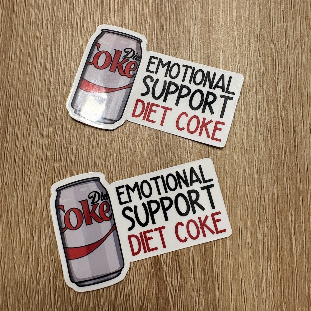 Emotional Support Diet Coke Sticker - Image 3