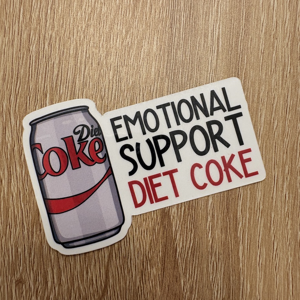 Emotional Support Diet Coke Sticker - Image 4