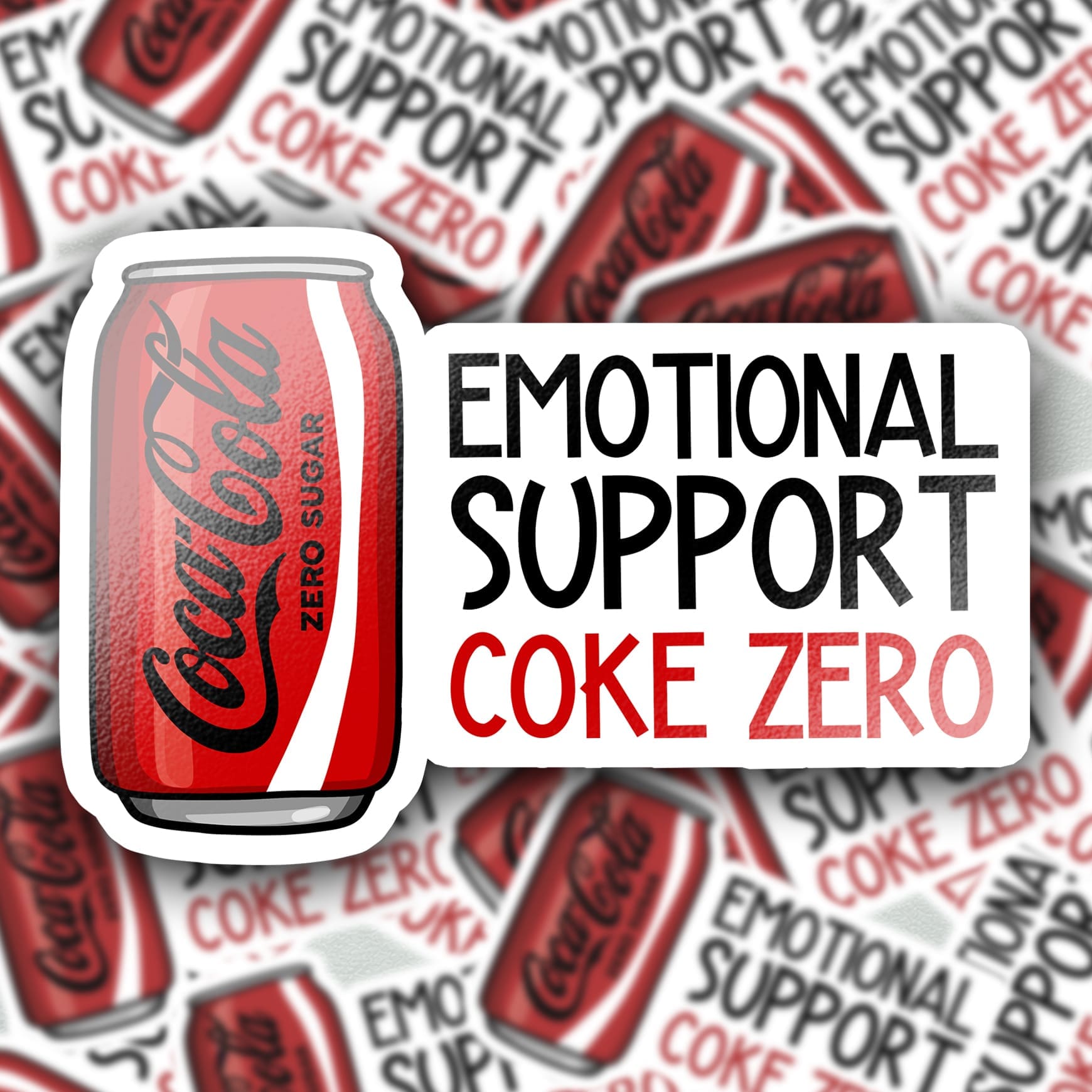 Emotional Support Diet Coke, Coca Cola, Coke Zero Stickers - Image 5