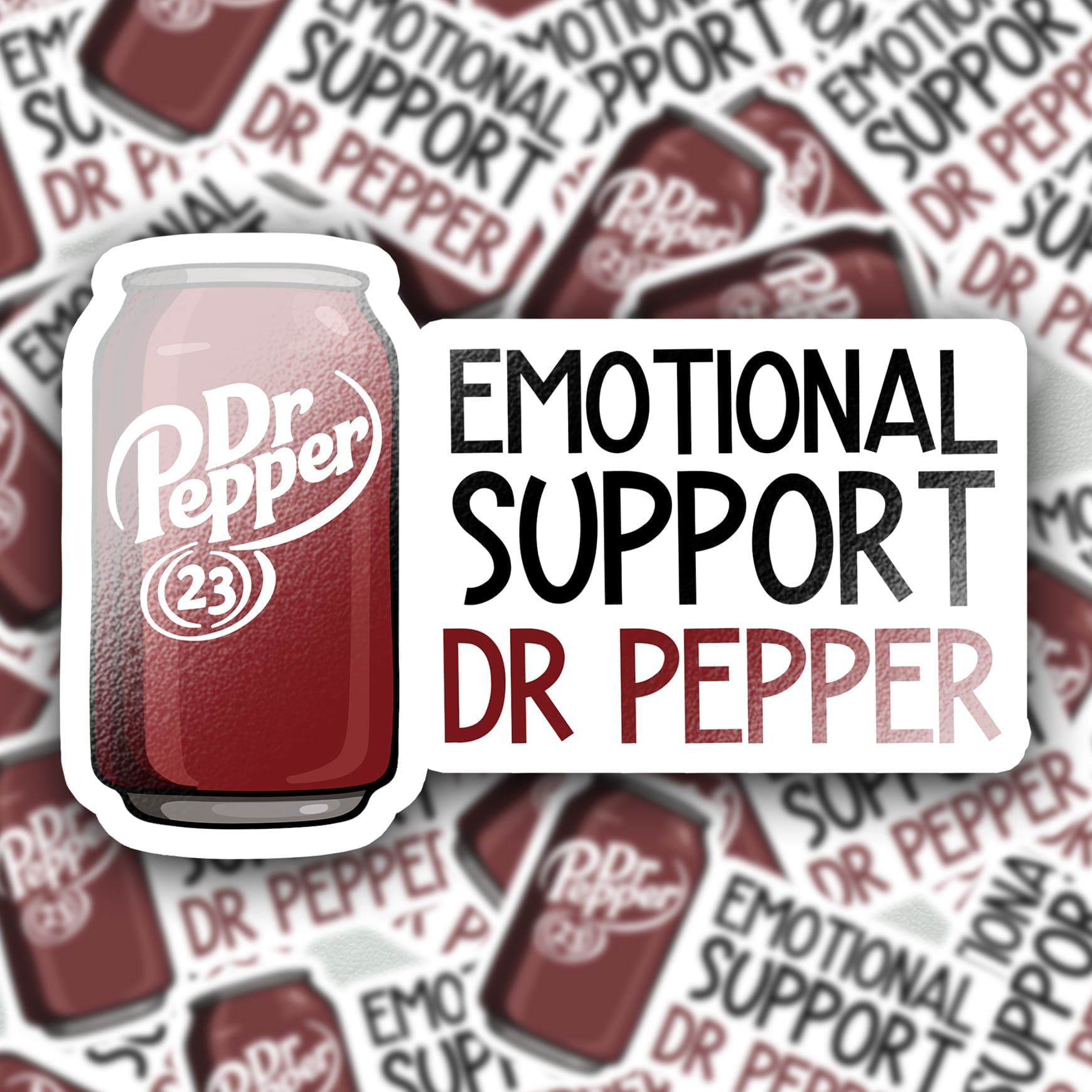 Emotional Support Dr Pepper Soda Sticker