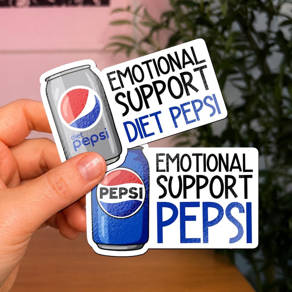 Emotional Support Diet Pepsi, Pepsi Cola Stickers