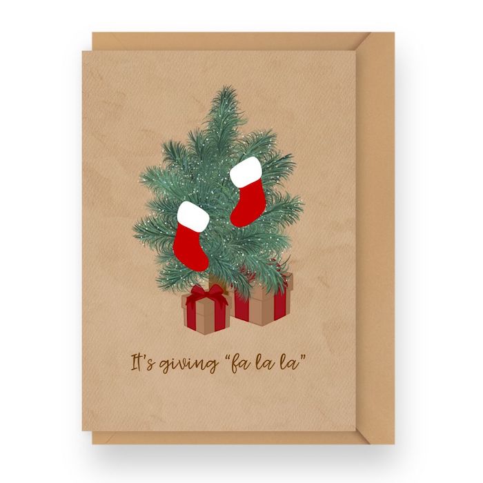 'It's Giving Fa La La' Trees Christmas Holiday Cards Set of 6 - Image 6