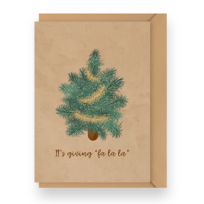 'It's Giving Fa La La' Trees Christmas Holiday Cards Set of 6 - Image 7