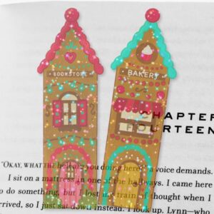 Gingerbread Booktown Transparent Bookmarks