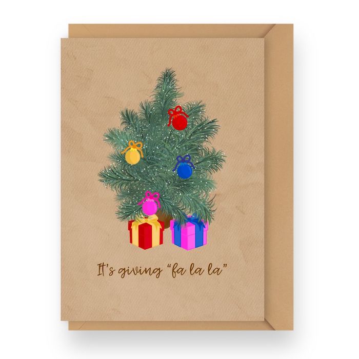 'It's Giving Fa La La' Trees Christmas Holiday Cards Set of 6 - Image 10