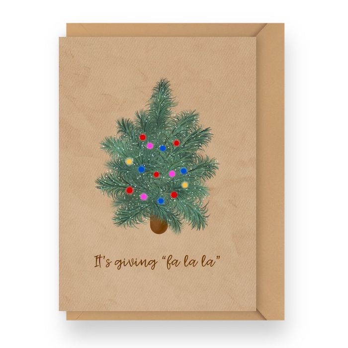 'It's Giving Fa La La' Trees Christmas Holiday Cards Set of 6 - Image 11