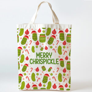 Merry Chrispickle Pickle Lover Holiday Tote Bag