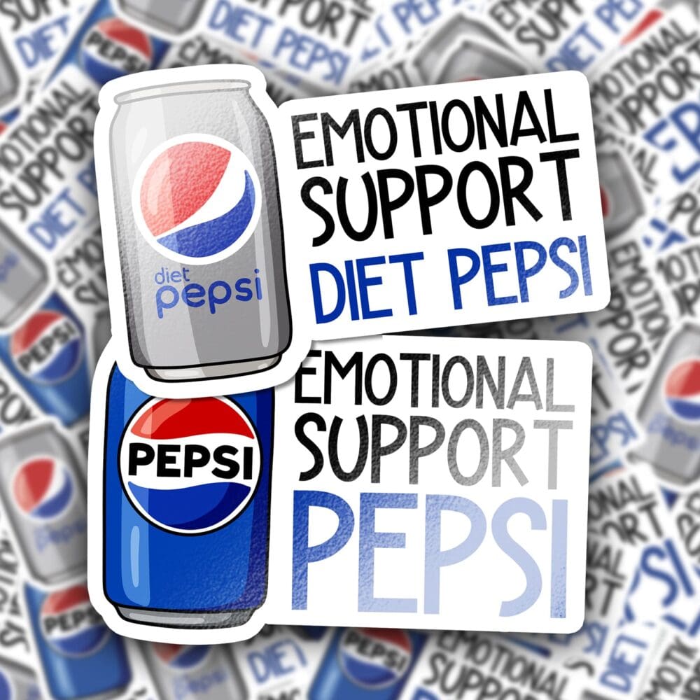 Emotional Support Diet Pepsi, Pepsi Cola Stickers