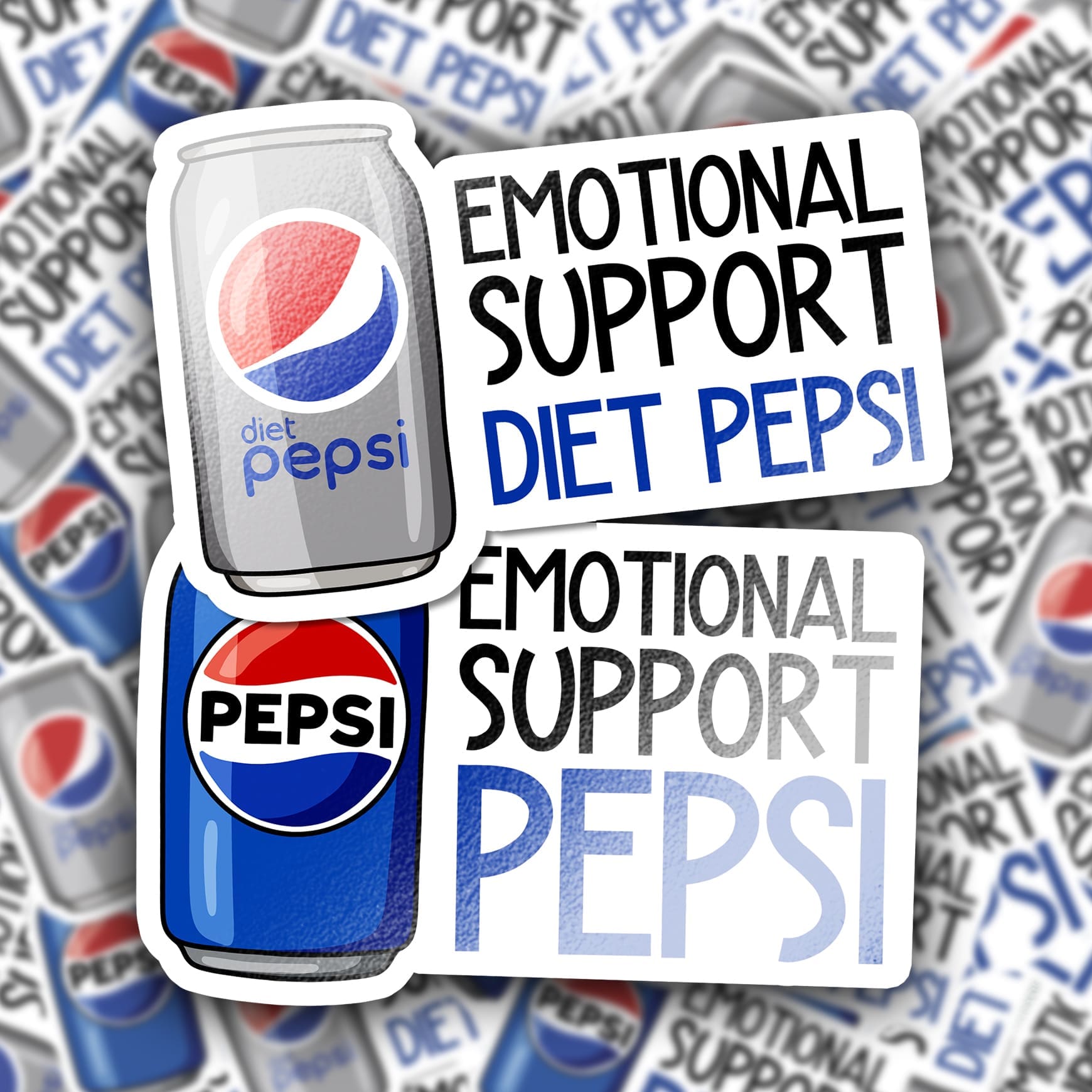 Emotional Support Diet Pepsi, Pepsi Cola Stickers