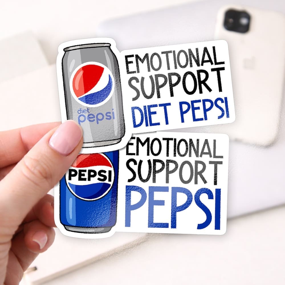 Emotional Support Diet Pepsi, Pepsi Cola Stickers - Image 3