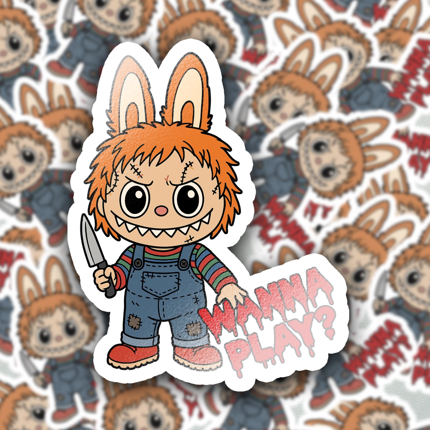 Labubu Horror Doll Halloween Stickers - Image 4