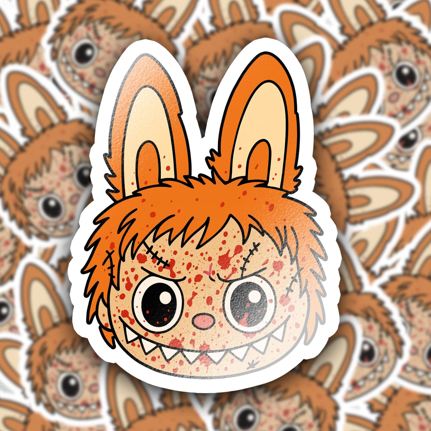 Labubu Horror Doll Halloween Stickers - Image 5