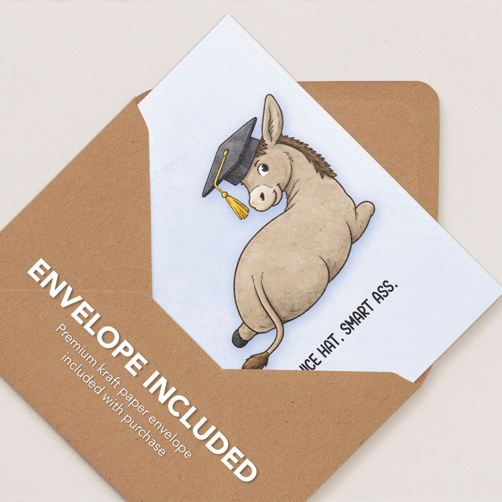 'Nice Hat, Smart Ass' Funny Graduation Card - Image 4