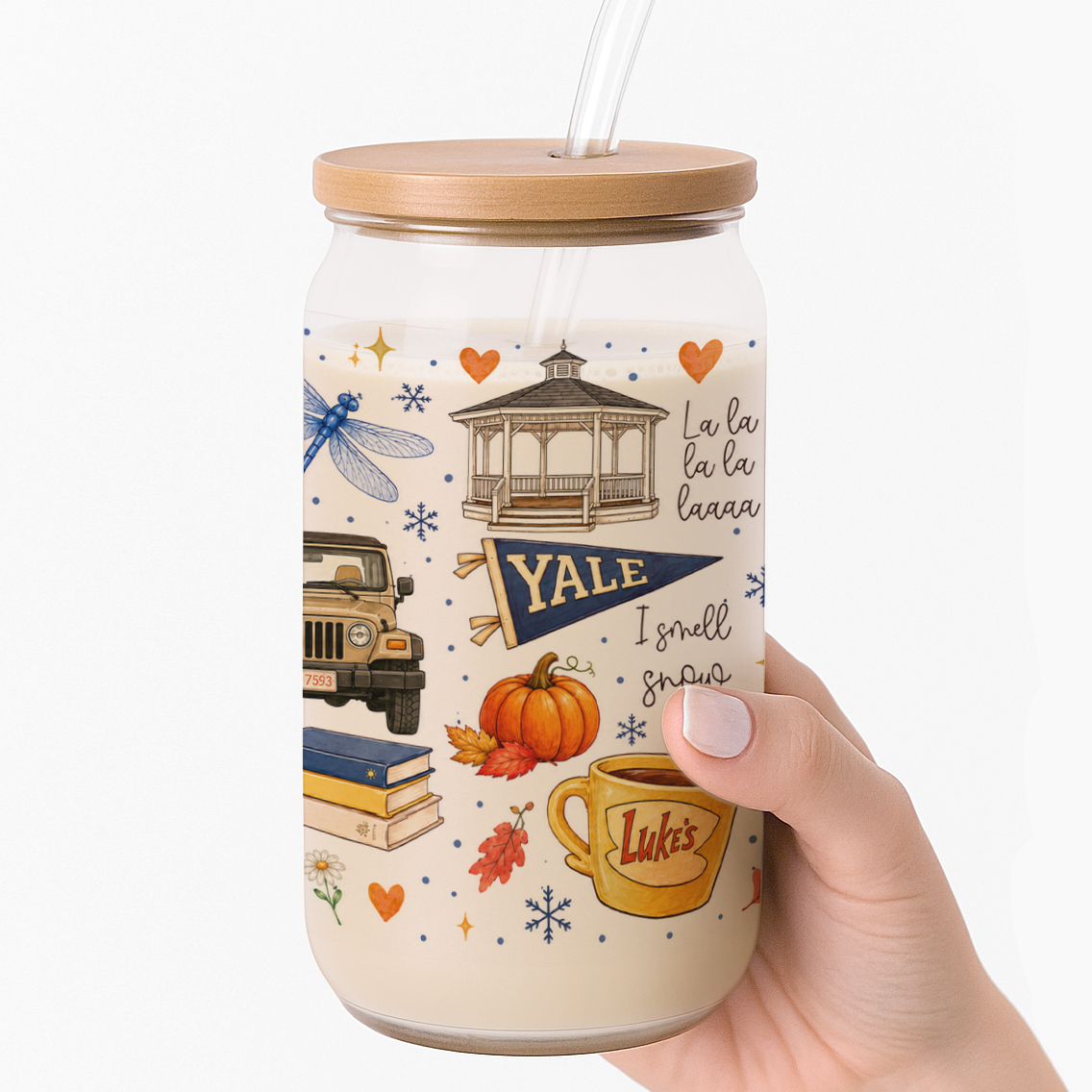Gilmore Girls Cozy Coffee Frosted Glass Cup - Image 3