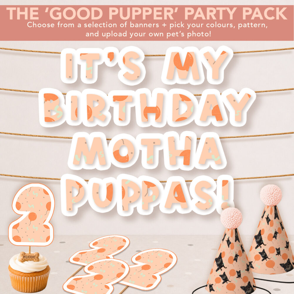 The 'Good Pupper' Customizable Party Pack For Dogs