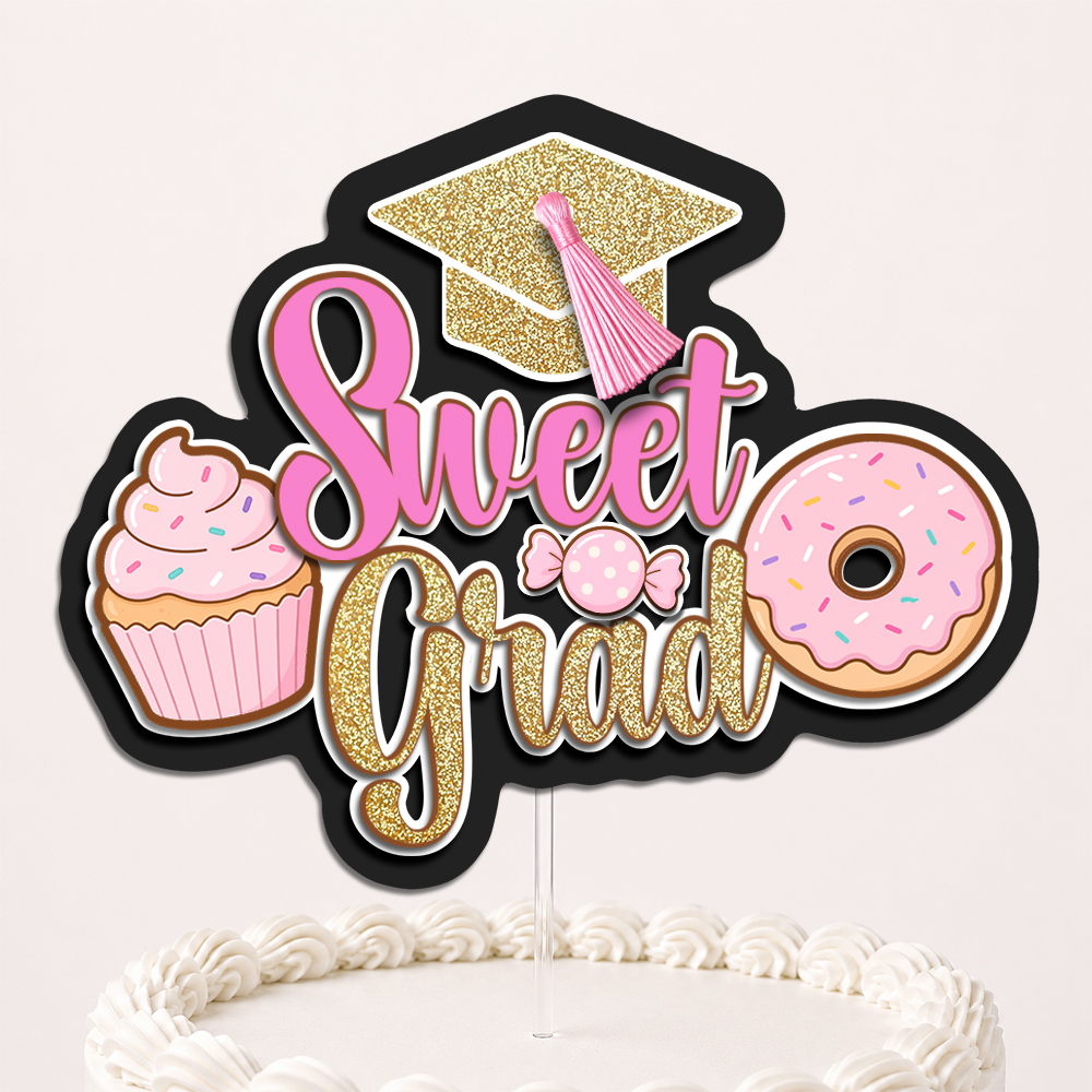 'Sweet Grad' 3D Layered Cake Topper