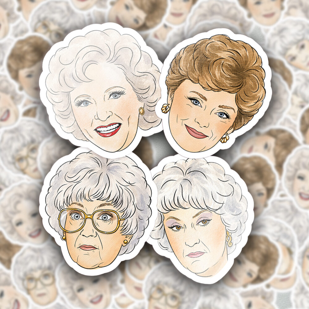 Golden Girls Stickers - Set of 4 or Individuals
