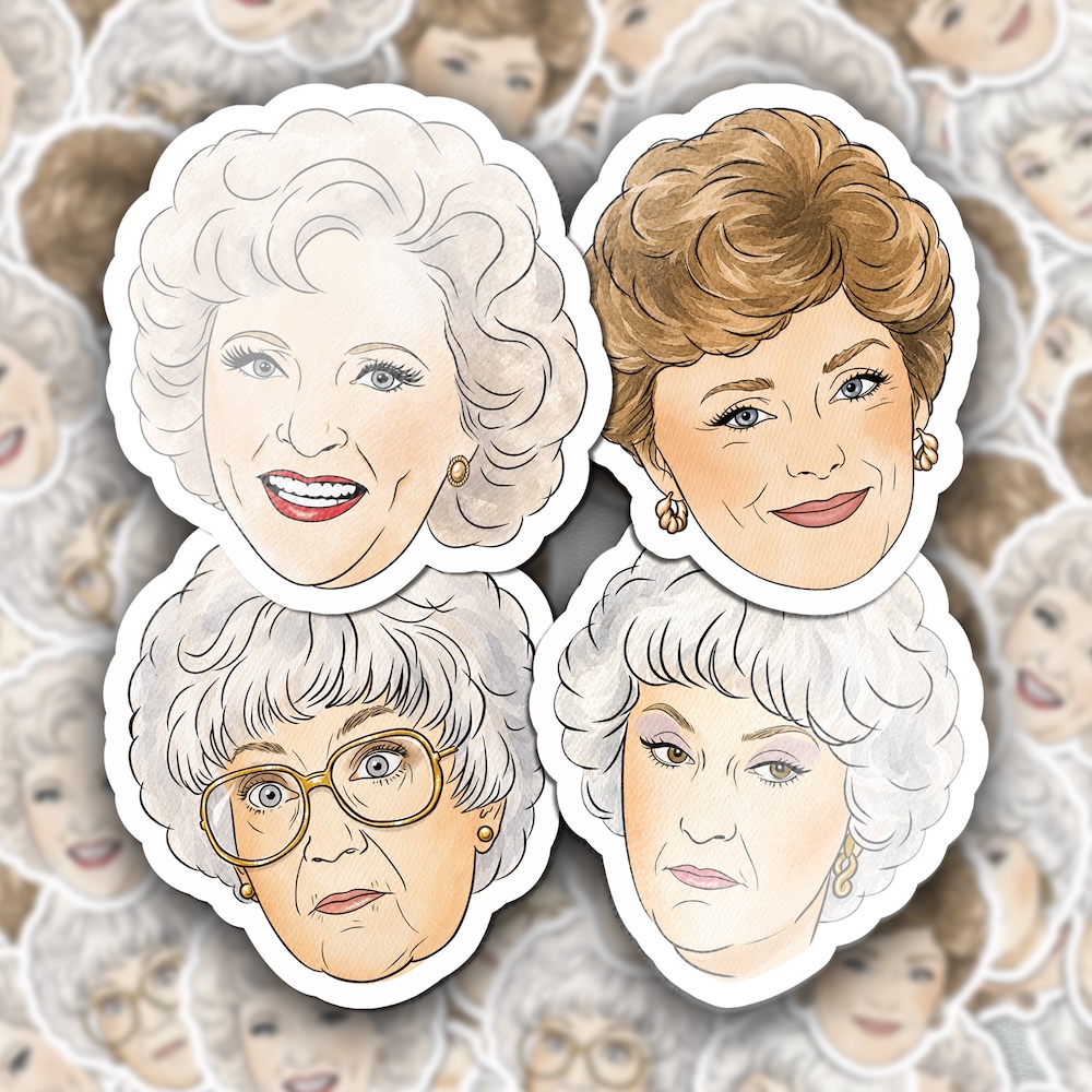 Golden Girls Stickers - Set of 4 or Individuals